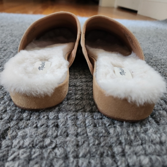 Madewell Suede Shearling Lined Mules, Size 9 - Picture 5 of 9